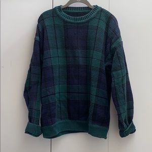 Plaid Knit Sweater